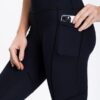 LEGGING COM BOLSOS CINTURA ALTA INFINITY MEDIA COMPRESSAO RIOSOFT PRETO RIO YOGA - Imagem 5