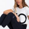 LEGGING COM BOLSOS CINTURA ALTA INFINITY MEDIA COMPRESSAO RIOSOFT PRETO RIO YOGA - Imagem 4