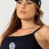 TOP GYM ERA PRETO COM ETIQUETA EMBORRACHADA HIPKINI - Imagem 4