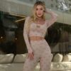 CONJUNTO CROPPED E CALCA CLASSIC CAMEL MARIA GUEIXA