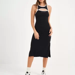 VESTIDO CANELADO MIDI SLIM FIT  COLCCI