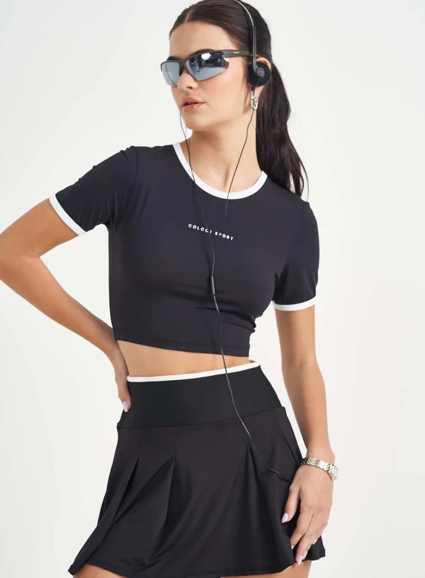 BLUSA COLCCI FEMININA SLIM CONTRAST